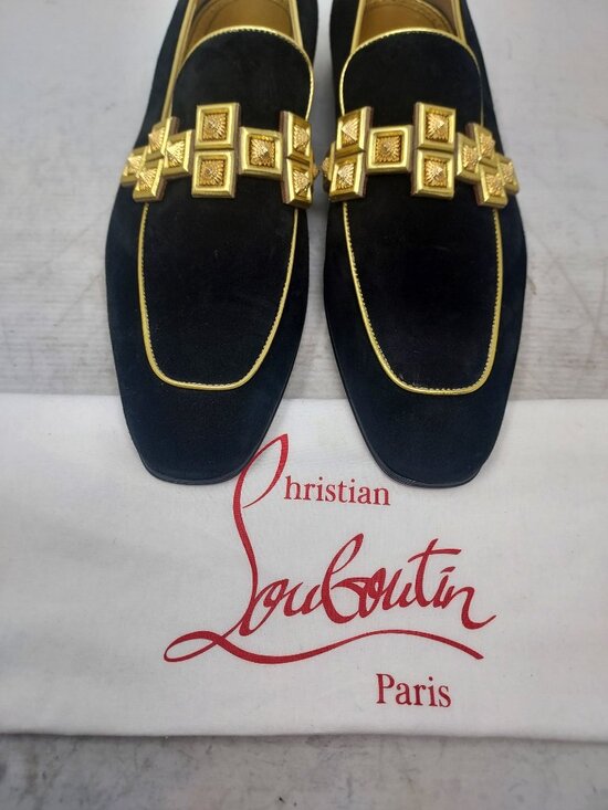 Christian Louboutin MENS Black Gold Night On The Gange Diwali Loafer main image 9